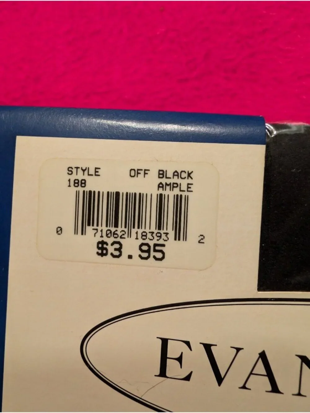 Vintage Evan Picone Business Sheers Pantyhose Off Black Ample NOS Retro Hosiery